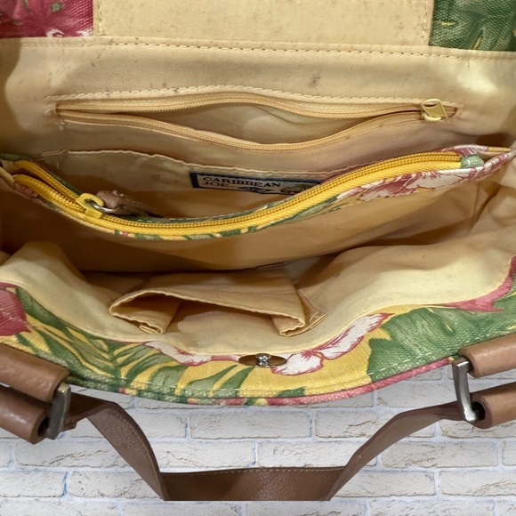 Caribbean Joe Shoulder Handbag Floral Tote Bag - Picture 6 of 8